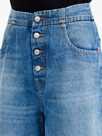 Image of High-Waisted Denim Jeans by Mm6 for Women - Season Autumn-Winter 2025 - Detail View 11