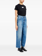 Image of High-Waisted Denim Jeans by Mm6 for Women - Season Autumn-Winter 2025 - Detail View 1
