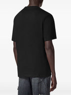 Versace T-shirt, maxi chain print, black T-shirt, logo shirt, cotton T-shirt