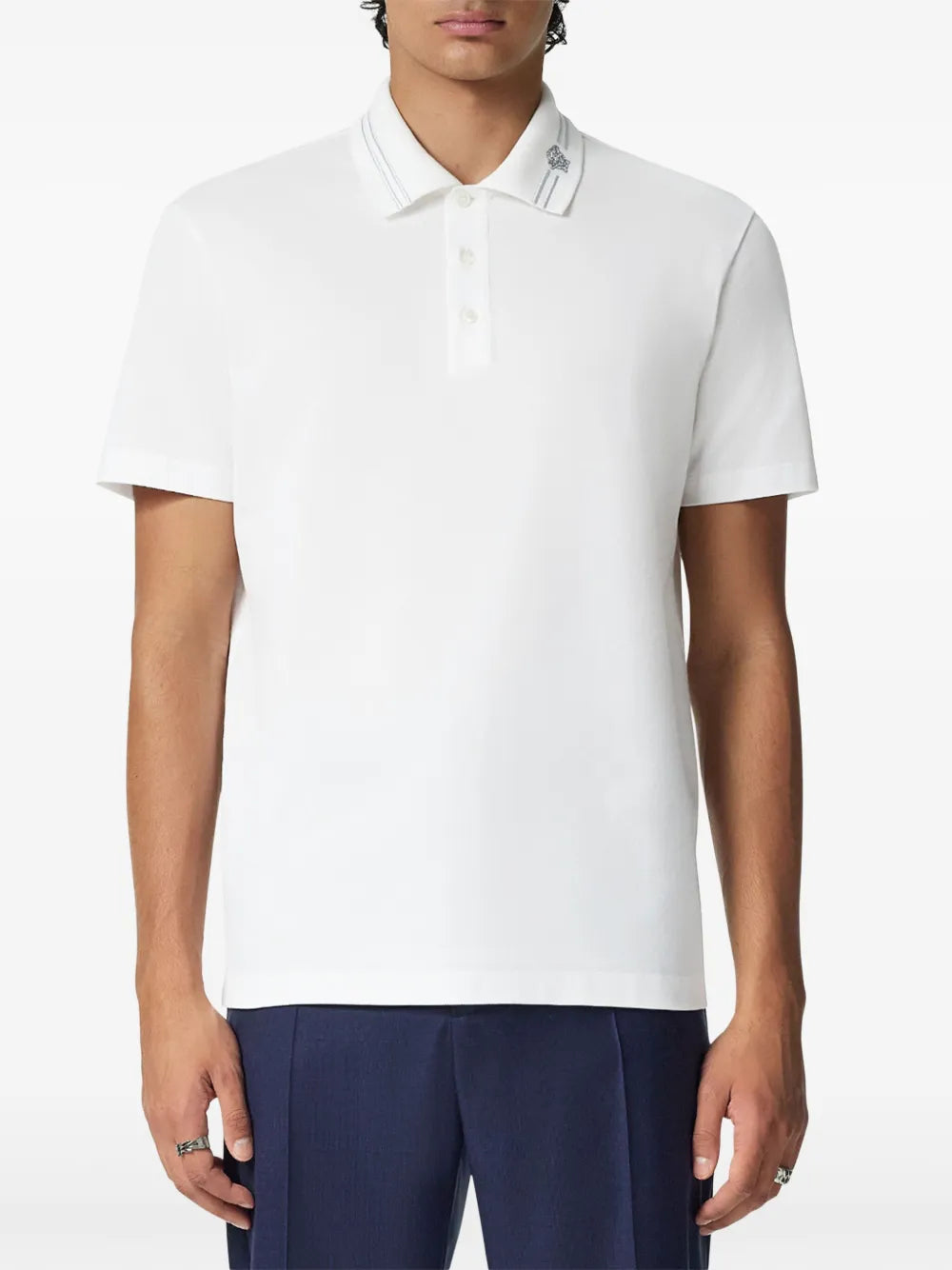 Medusa polo, Versace polo, pique cotton polo, elegant polo, designer polo