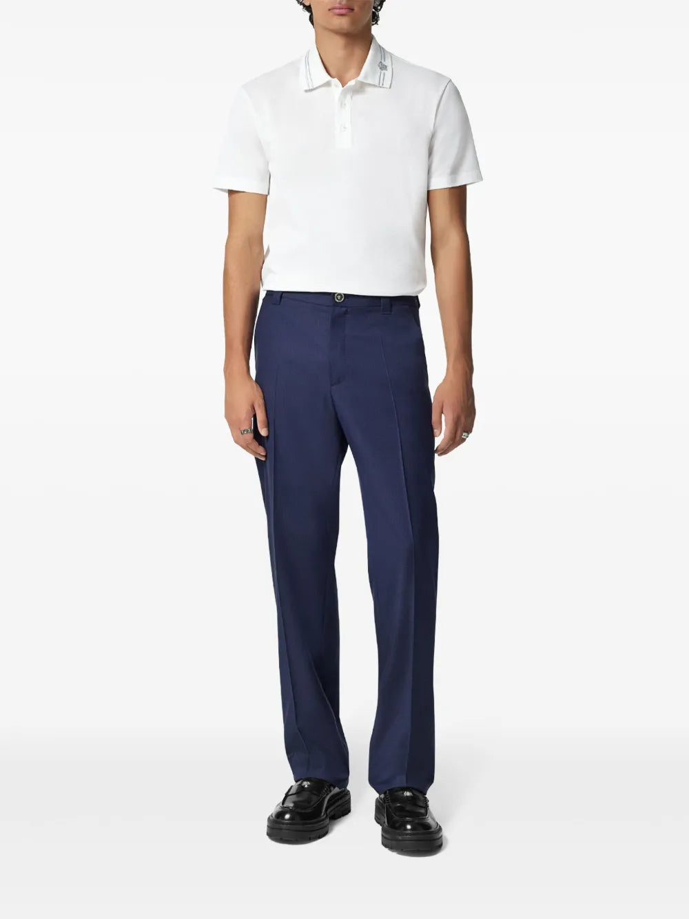 Medusa polo, Versace polo, pique cotton polo, elegant polo, designer polo