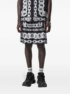 Image of Medusa Chains Silk Shorts by Versace for Men - Season Spring-Summer 2025 - Model view 2