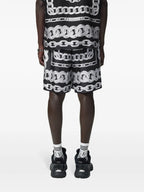 Image of Medusa Chains Silk Shorts by Versace for Men - Season Spring-Summer 2025 - Model view 3