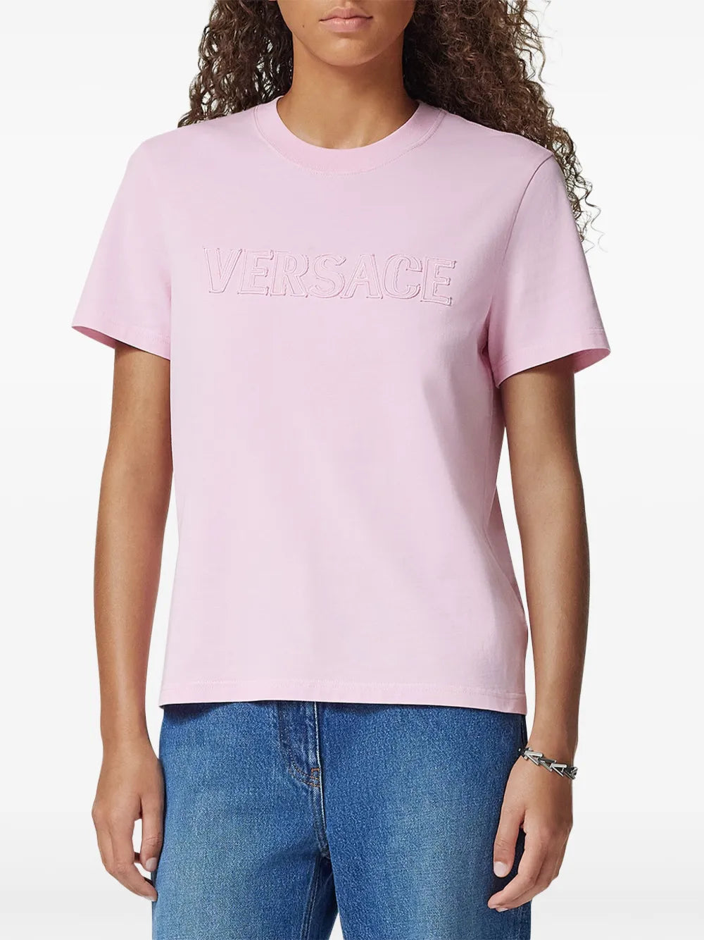 刺繍ロゴピンクTシャツ - Versace - レディース | WE IN STYLE 刺繍ロゴピンクTシャツ - Versace - レディース | WE IN STYLE