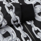 Image of Reversible Black Bomber Jacket by Versace for Men - Season Spring-Summer 2025 - Product detail view 4