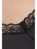 Image of Silk Lace Top with Asymmetric Neckline by Mm6 for Women - Season Spring-Summer 2025 - Model view 4