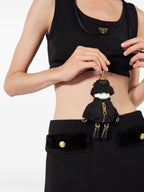 Bild des schwarzen Logo-Bralette von Prada für Frauen - Saison Frühling-Sommer 2025 - Modellansicht 4