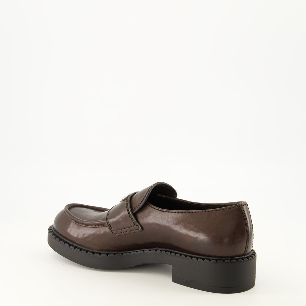 Mocassins en cuir marron