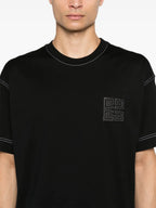 Immagine di una t-shirt in cotone nero con logo 4G di Givenchy per uomini - Stagione Primavera-Estate 2025 - Vista di dettaglio 6