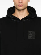 Imagem do Hoodie Preto em Algodão com Logotipo 4G da Givenchy para Homens - Temporada Primavera-Verão 2025 - Detalhe Vista 7