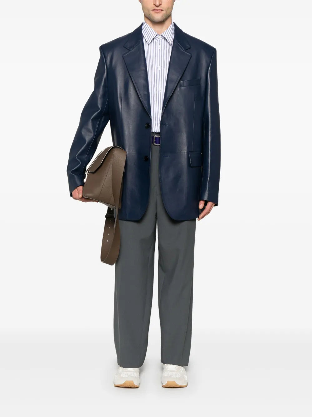 Burberry shirt, striped shirt, cotton shirt, blue and white shirt, classic collar shirt