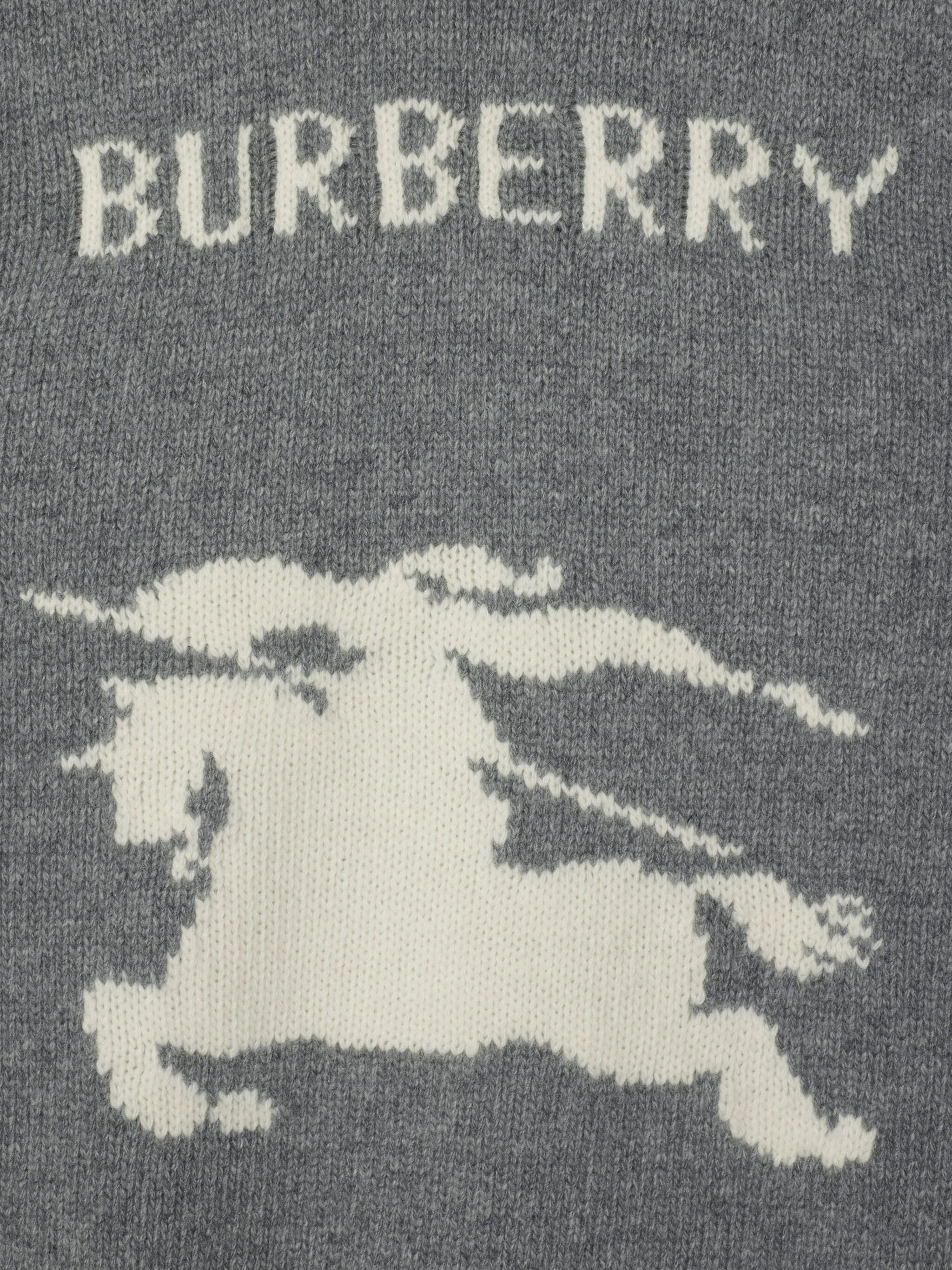 Immagine del maglione in cashmere grigio Ekd di Burberry per uomo - Stagione Primavera-Estate 2026 - Vista modello 4