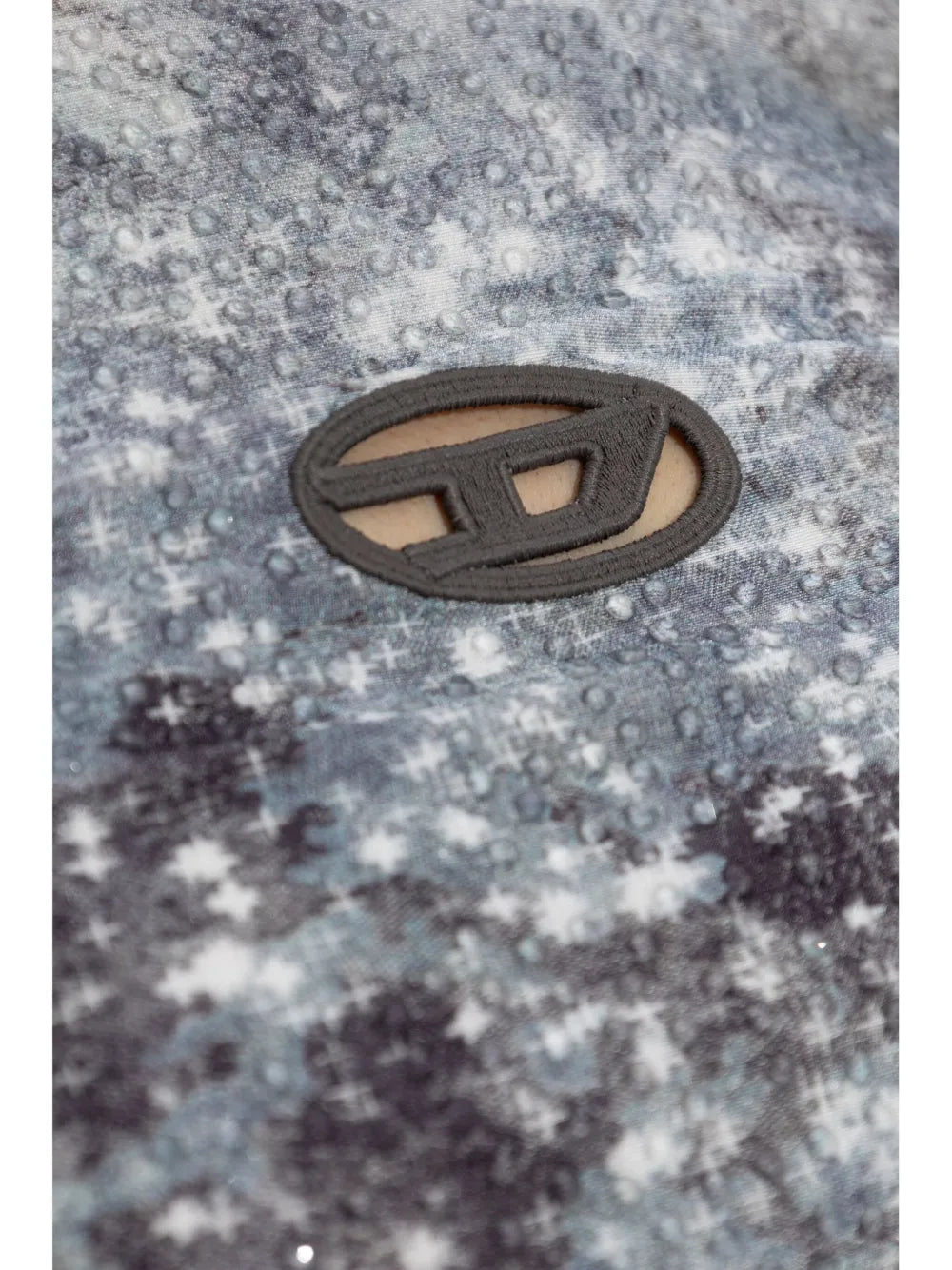 T-Akara top, galaxy print top, Diesel spring collection, slim fit top, high neck top