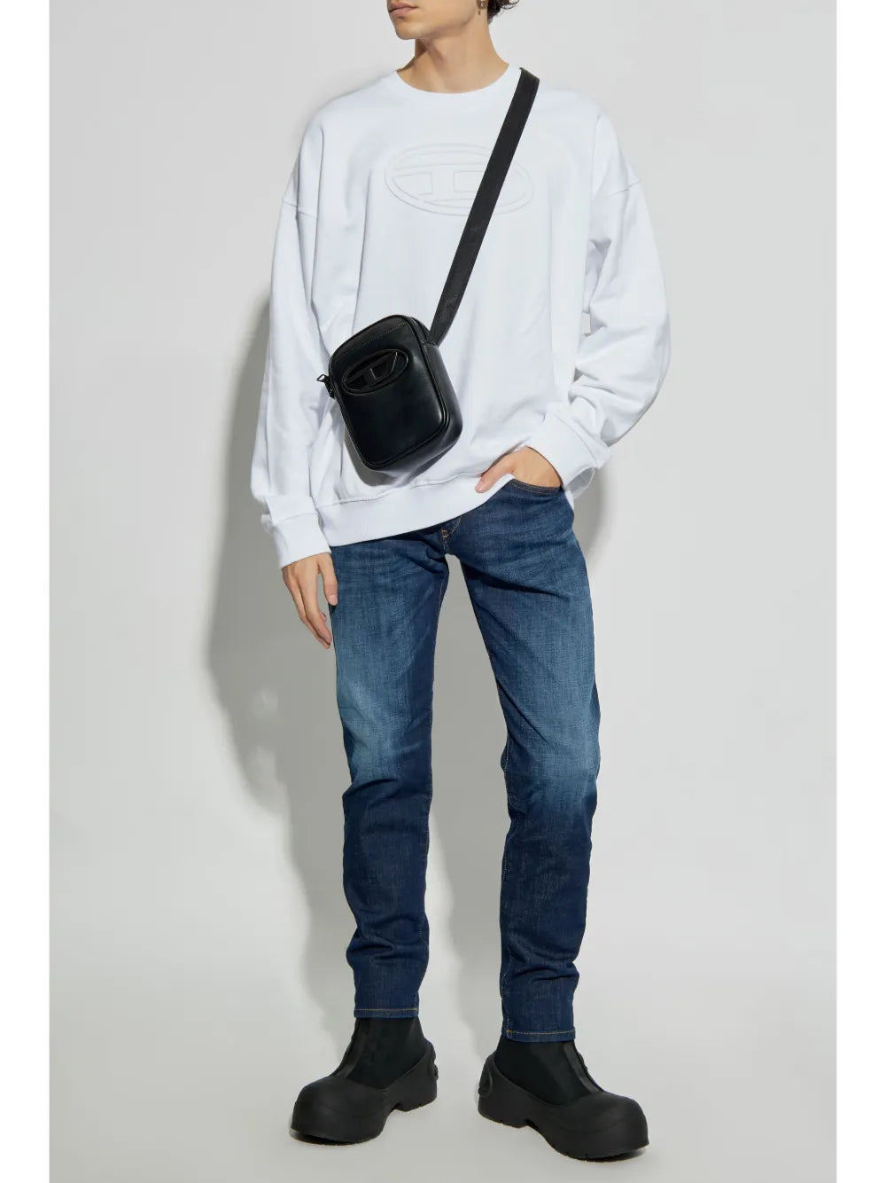 Image du Jean D-strukt Slim en Denim de Diesel pour Homme - Saison Printemps-Été 2025 - Vue Modèle 1