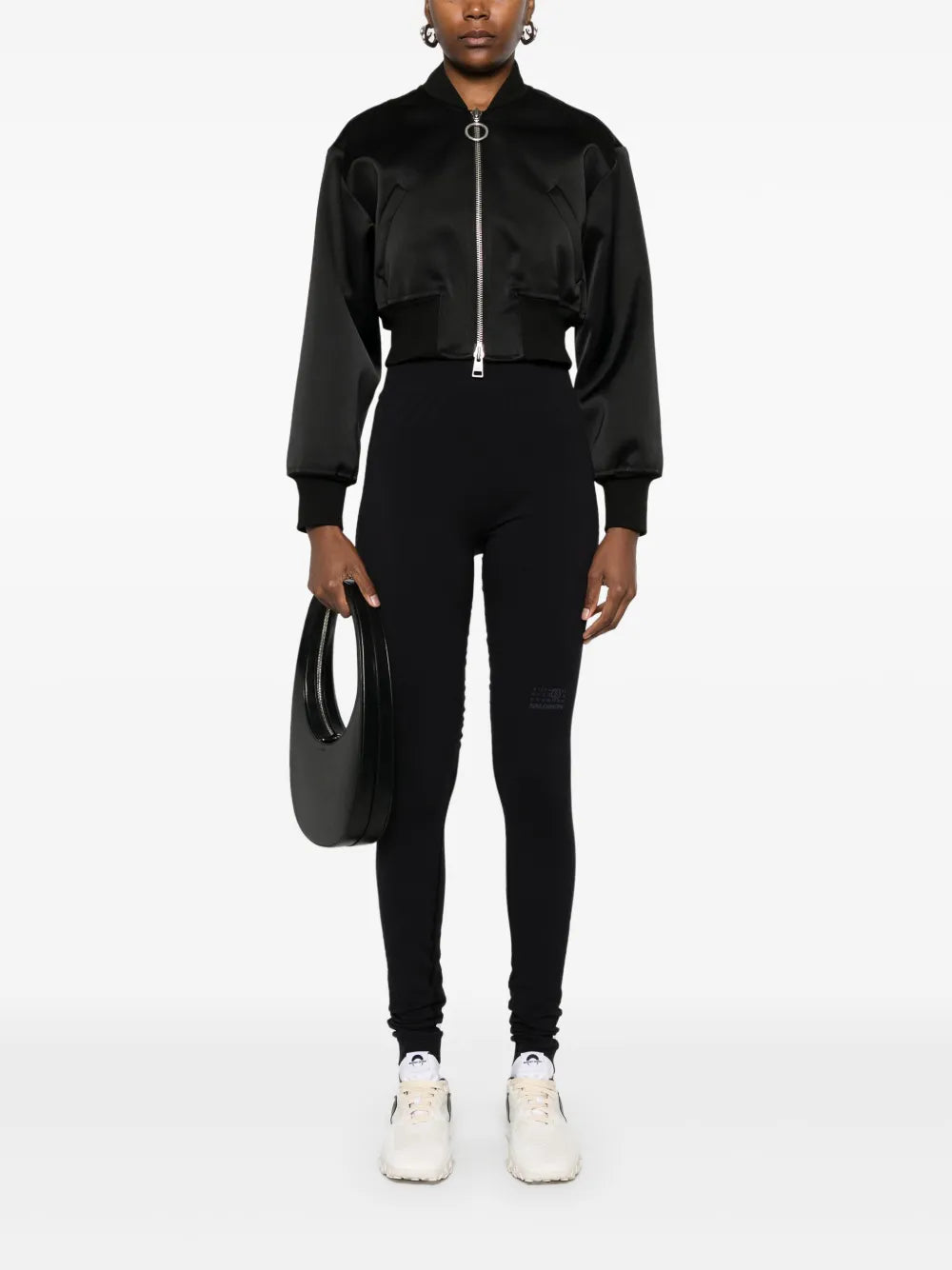 Image of MM6 x Salomon Black Leggings by Mm6 for Women - Season Autumn-Winter 2024 - Back View