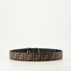 FF Diamonds belt, reversible leather belt, embossed pattern belt, Fendi collection belt, Autumn-Winter 2024 belt