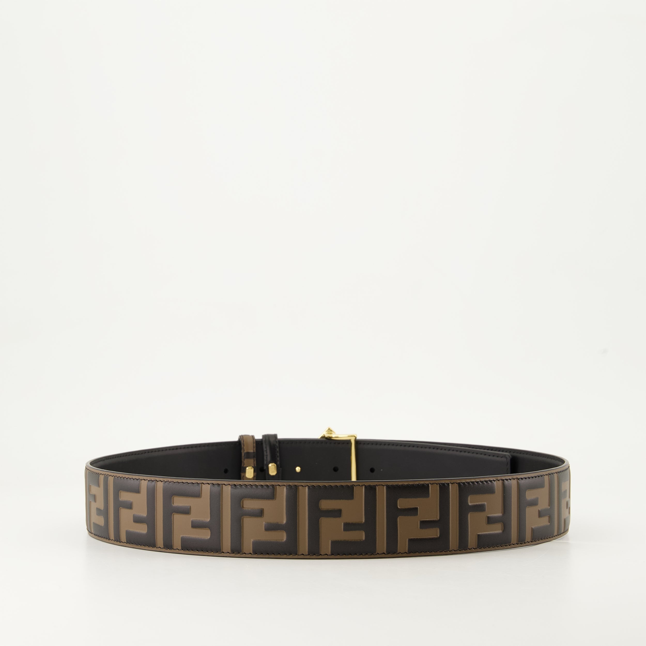 FF Diamonds belt, reversible leather belt, embossed pattern belt, Fendi collection belt, Autumn-Winter 2024 belt