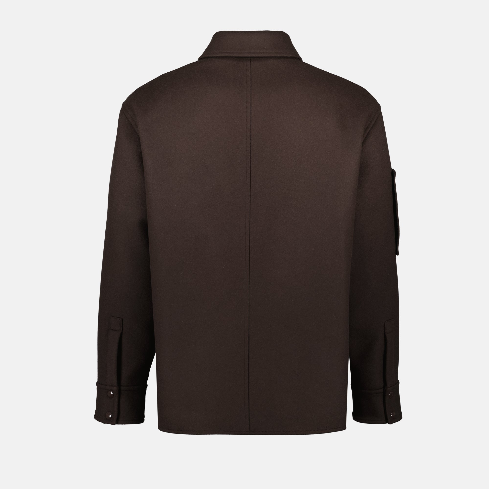 brown wool overshirt courreges men 15494652428668