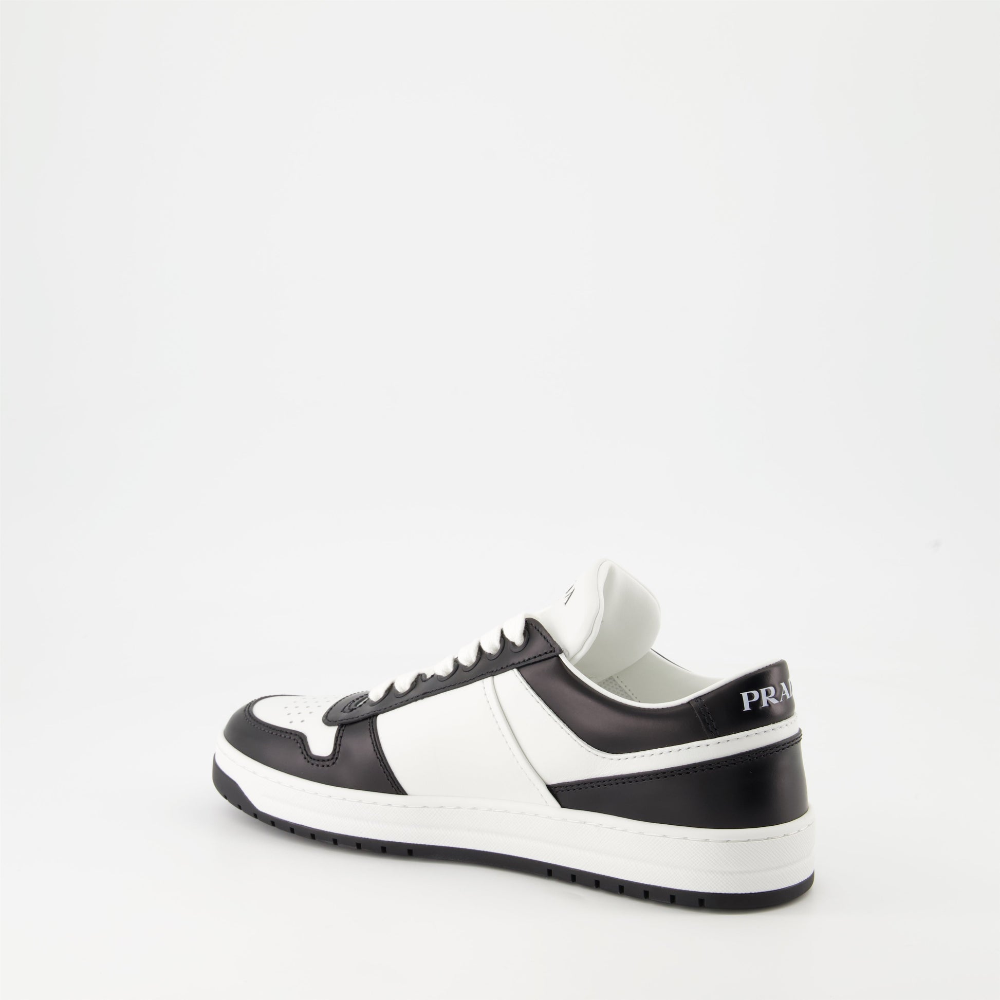 Prada sneakers, luxury footwear, black and white leather sneakers, Autumn-Winter 2024, high-end sneakers