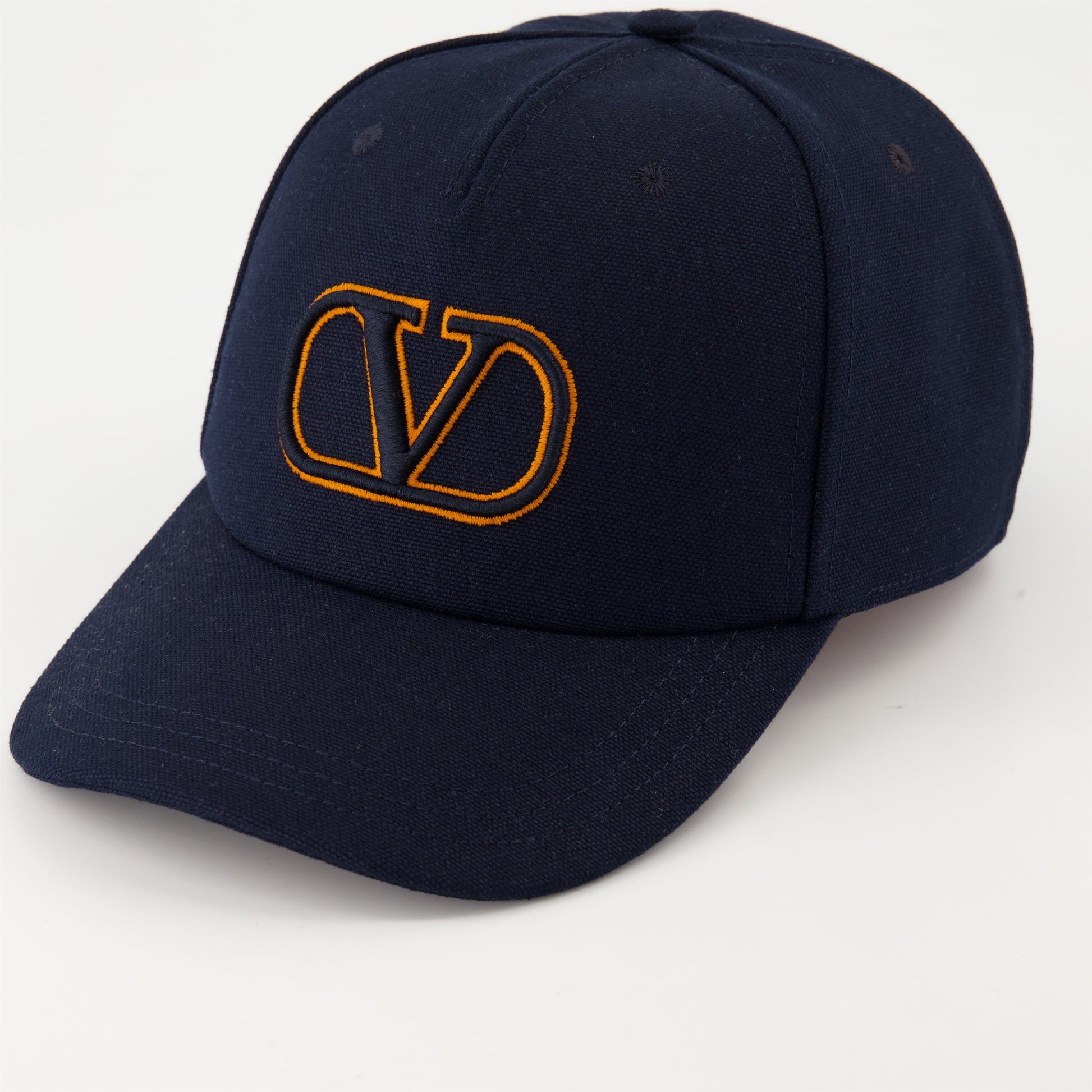 Valentino Garavani, VLogo Cap, Blue Cotton Cap, Luxury Accessories, Designer Hats