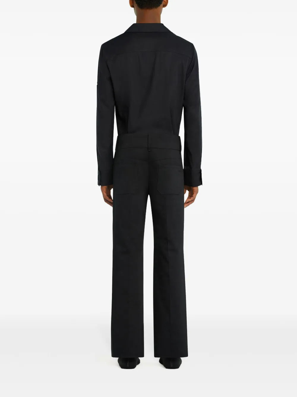 black cotton shirt, Courrèges shirt, men's cotton shirt, premium shirt, pointed collar shirt