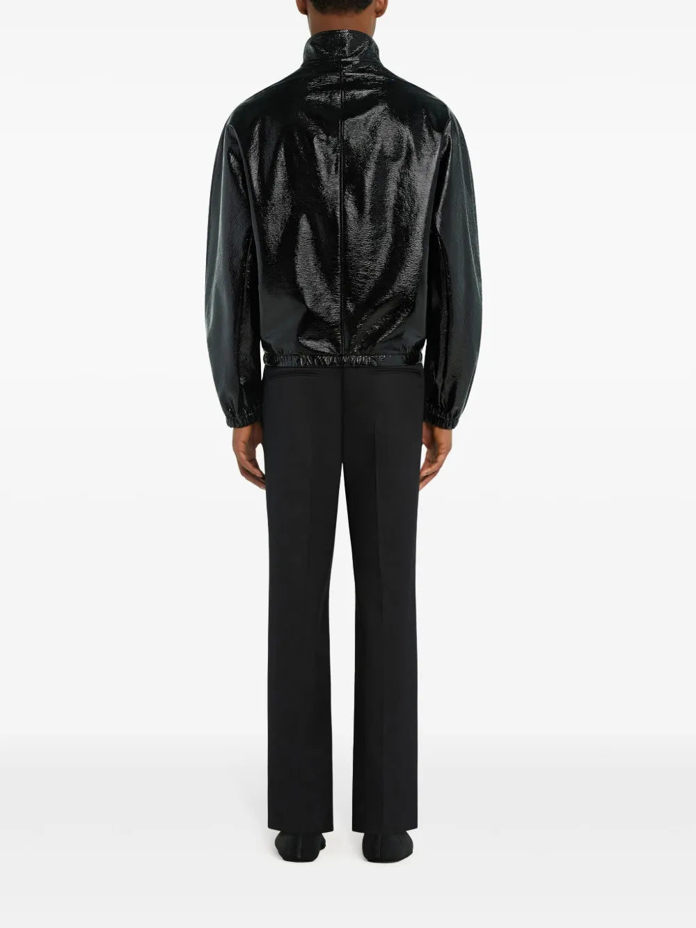 vinyl jacket, Courrèges tracksuit, black tracksuit jacket, modern jacket, men's fashion