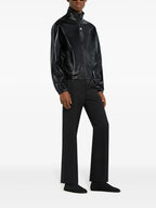 vinyl jacket, Courrèges tracksuit, black tracksuit jacket, modern jacket, men's fashion