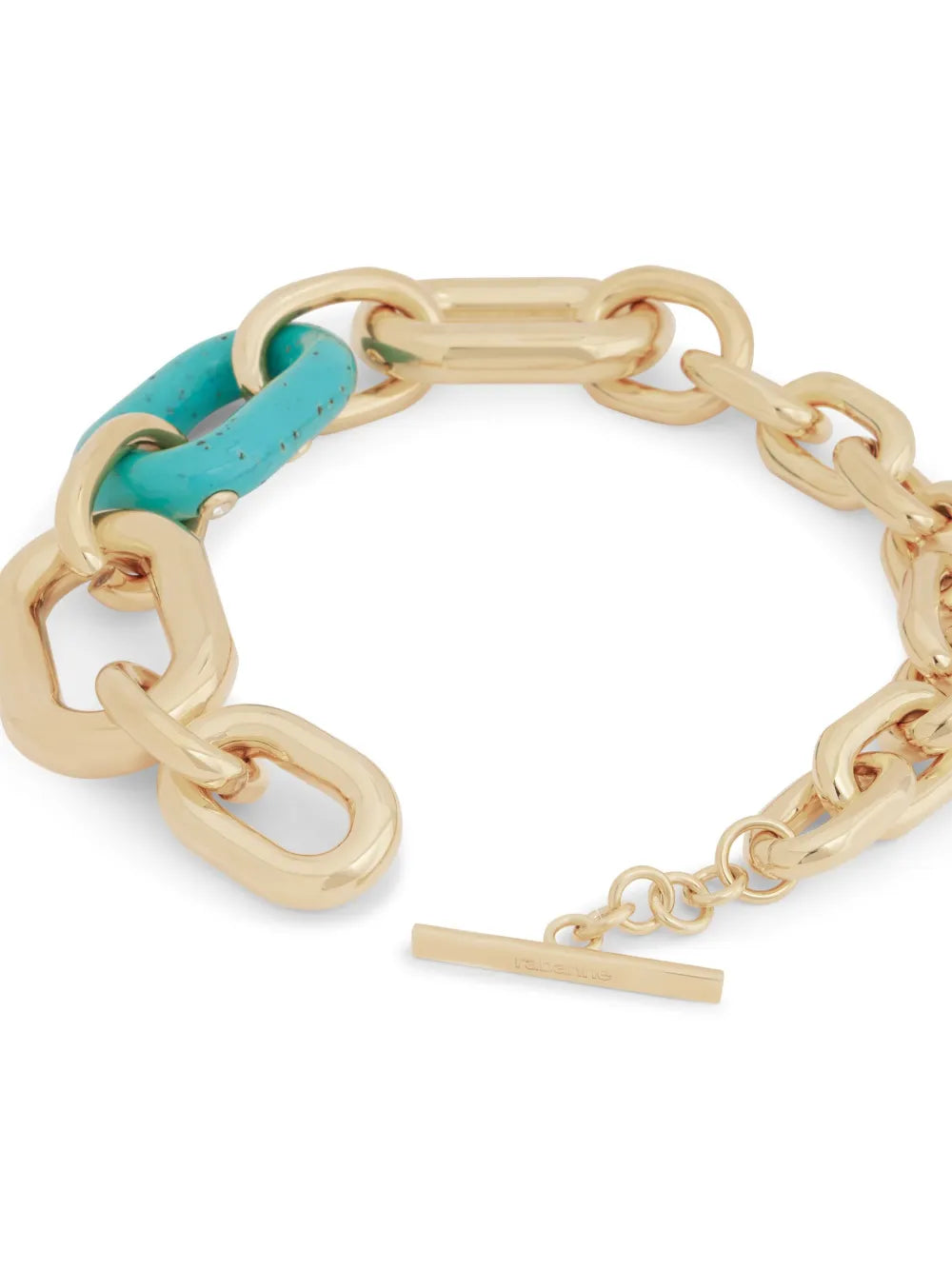 necklace, Rabanne, turquoise jewelry, statement accessory, brass necklace