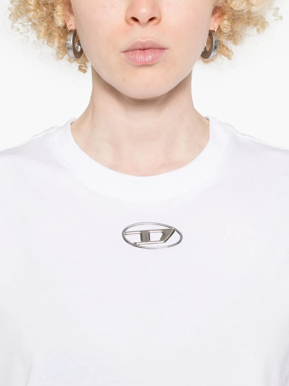 White T-Shirt, Cotton T-Shirt, Logo T-Shirt, Casual Wear, Spring-Summer Collection