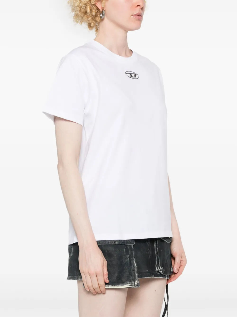 White T-Shirt, Cotton T-Shirt, Logo T-Shirt, Casual Wear, Spring-Summer Collection