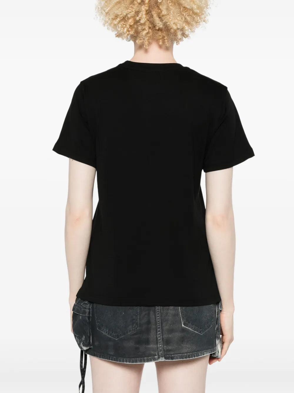 Diesel D-Uncuntie T-shirt, black cotton T-shirt, embossed logo shirt, Spring-Summer 2025 collection, essential wardrobe piece