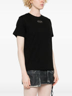 Diesel D-Uncuntie T-shirt, black cotton T-shirt, embossed logo shirt, Spring-Summer 2025 collection, essential wardrobe piece