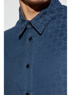 Image of Monogrammed Denim Shirt by Givenchy for Men - Season Spring-Summer 2025 - Detail View 7