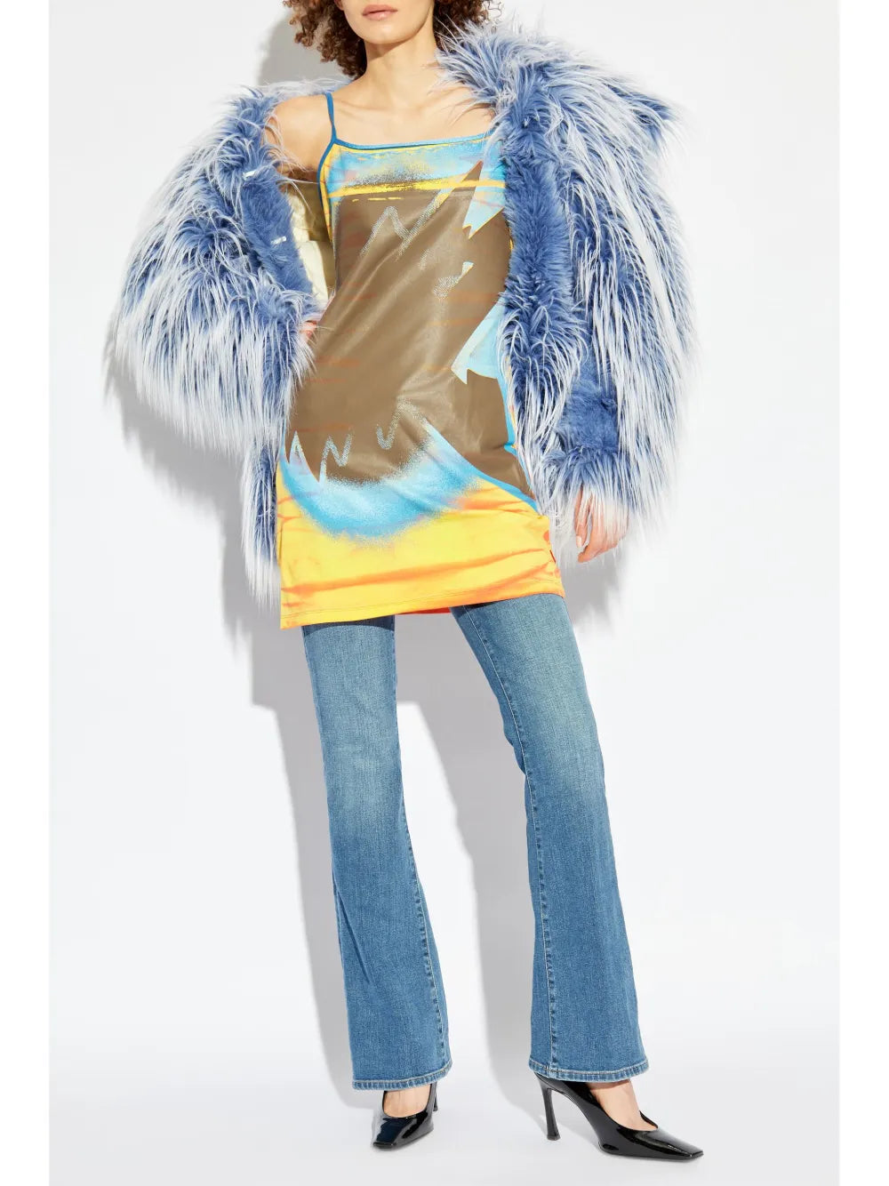 D-Ebbeyブルーブーツカットジーンズ