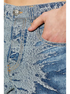 D-Macro jeans, denim jeans, faded blue jeans, wide cut jeans, vintage effect jeans
