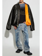 D-Macro jeans, denim jeans, faded blue jeans, wide cut jeans, vintage effect jeans