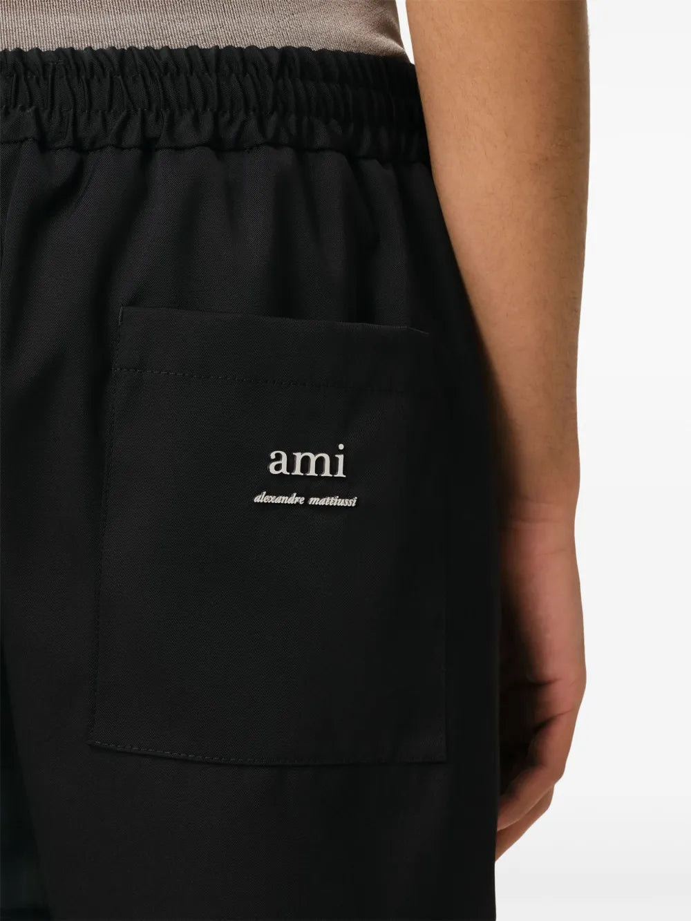 Image of Black Short by Ami PARIS for Men - Season Spring-Summer 2025 - Detail View 7