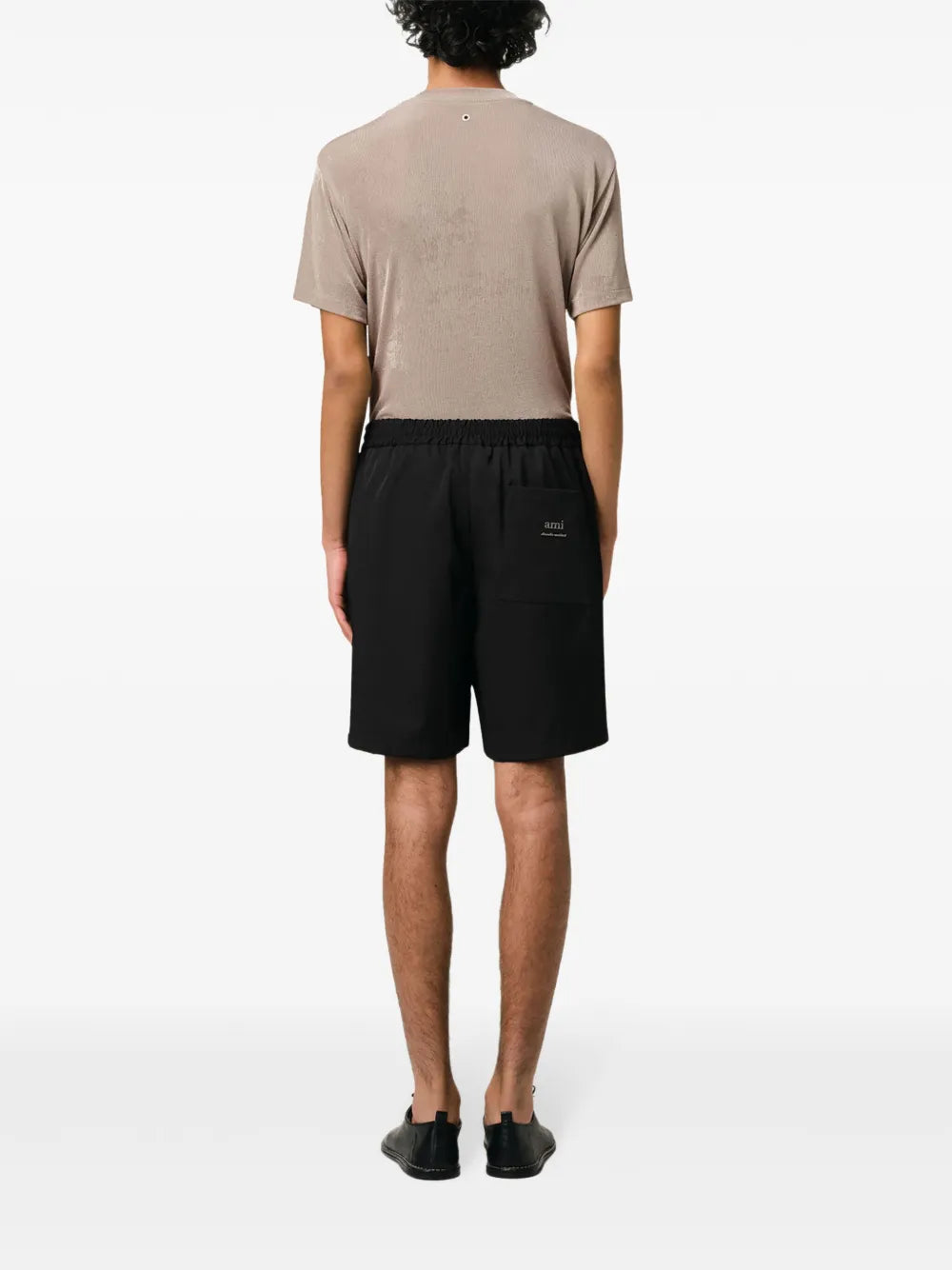 Image of Black Short by Ami PARIS for Men - Season Spring-Summer 2025 - Detail View 6