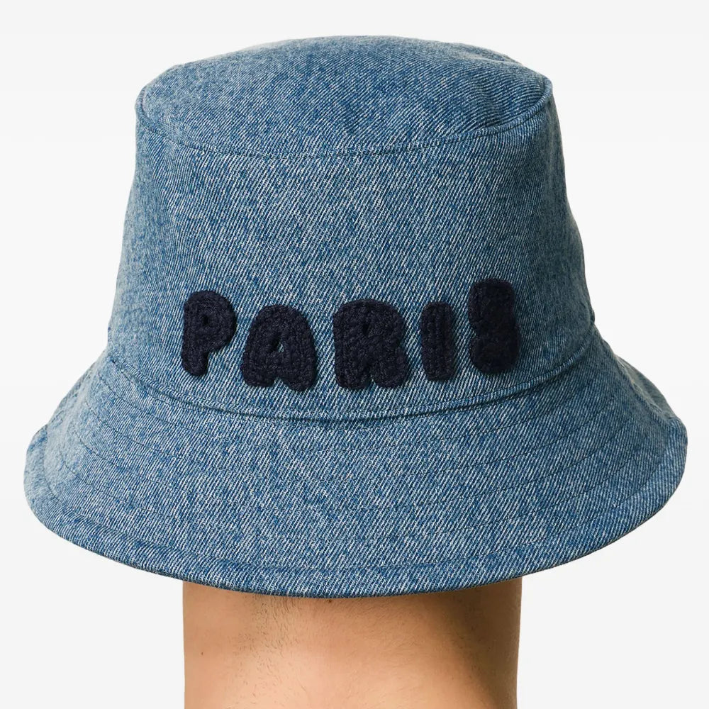 Denim hat, Ami Paris, unisex hat, stylish accessories, blue denim