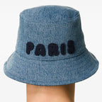 Denim hat, Ami Paris, unisex hat, stylish accessories, blue denim
