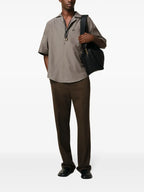 grey shirt, AMI Paris, cotton shirt, summer collection, casual wear