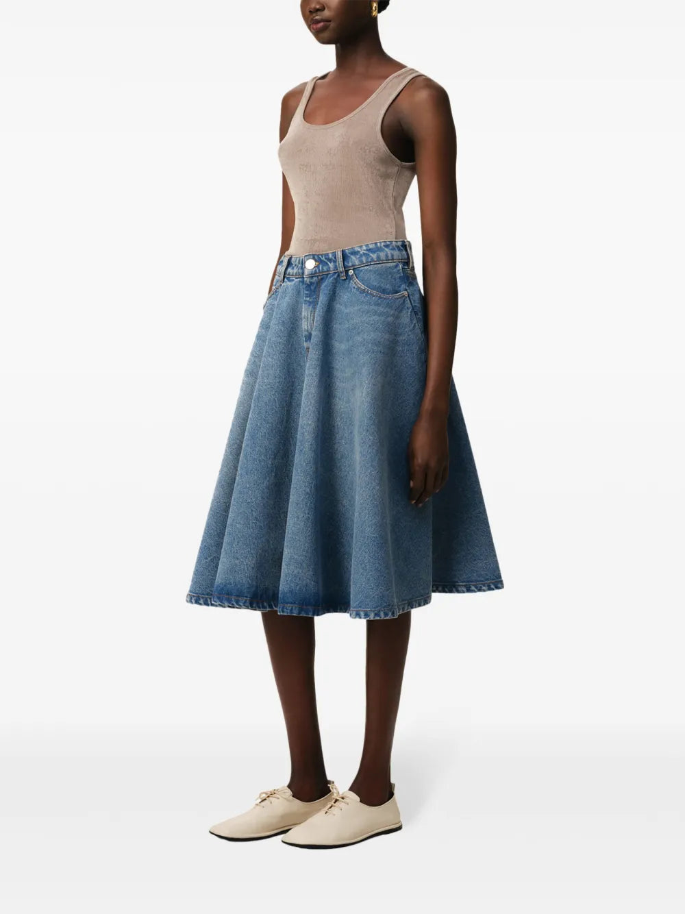 Midi Denim Skirt