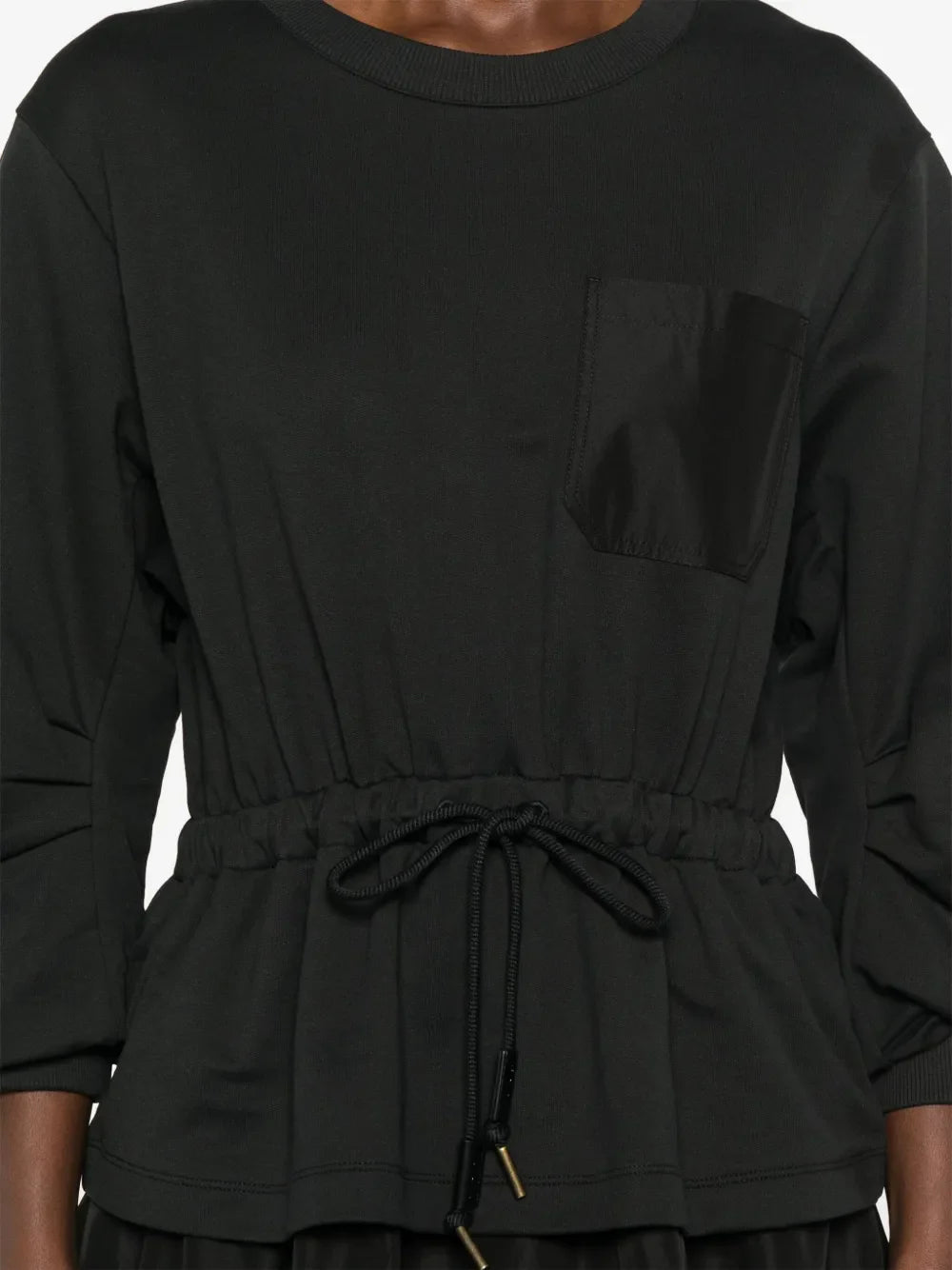 Bilde av Bi-Material svart kjole fra Moncler for kvinner - Sesong vår-sommer 2025 - Detaljvisning 7