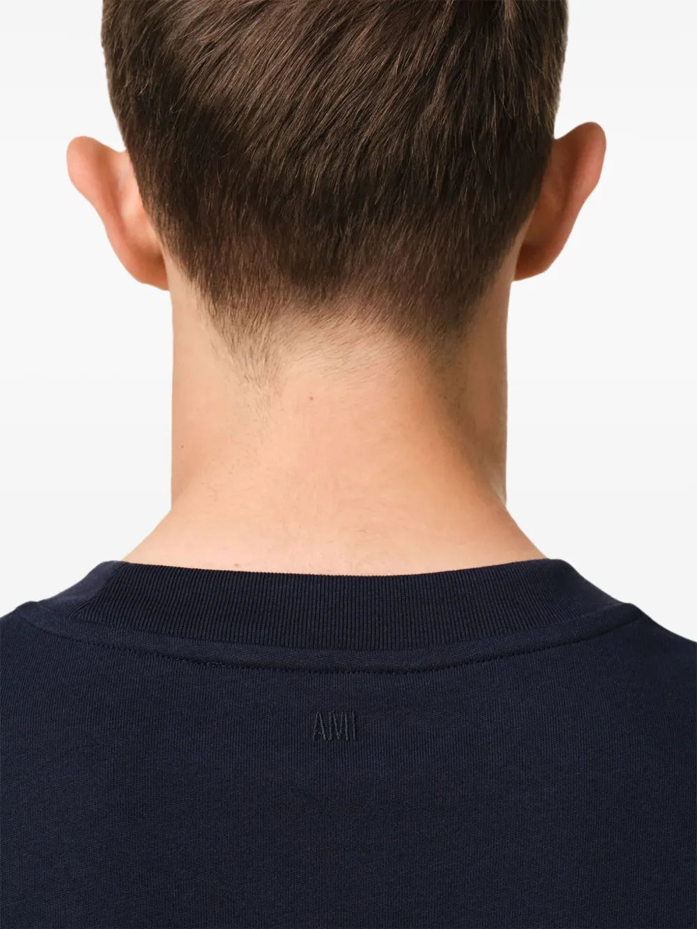 navy T-shirt, organic cotton t-shirt, AMI Paris, Ami de coeur, casual wear