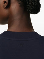 Ami Paris T-shirt, navy T-shirt, oversized T-shirt, cotton T-shirt, unisex fashion