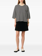 striped t-shirt, AMI PARIS, cotton shirt, oversized fit, casual wear