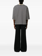 striped t-shirt, AMI PARIS, cotton shirt, oversized fit, casual wear