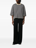 striped t-shirt, AMI PARIS, cotton shirt, oversized fit, casual wear
