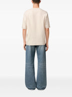 Ami T-shirt, beige shirt, men's fashion, cotton top, casual wear