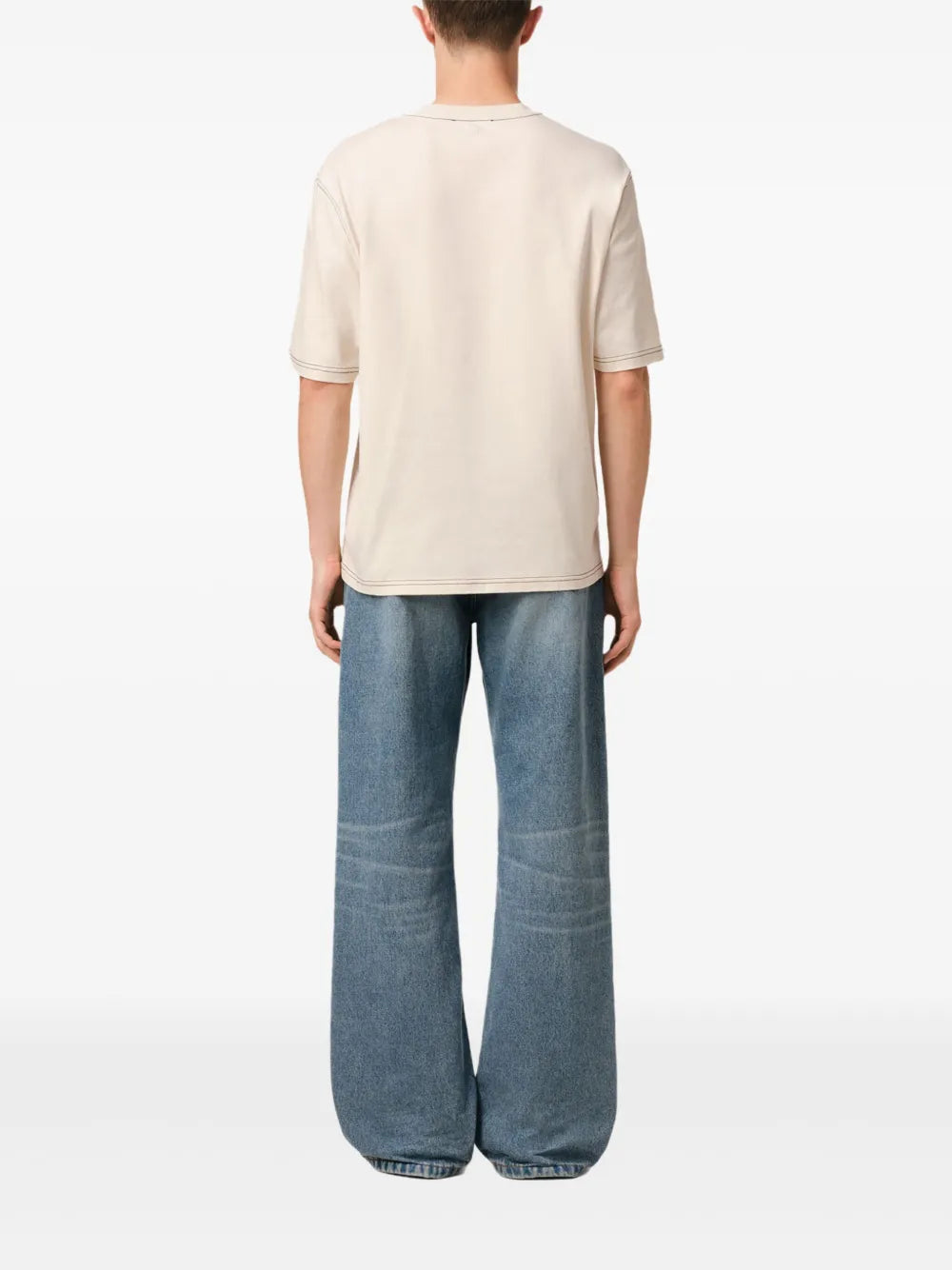 Ami T-shirt, beige shirt, men's fashion, cotton top, casual wear